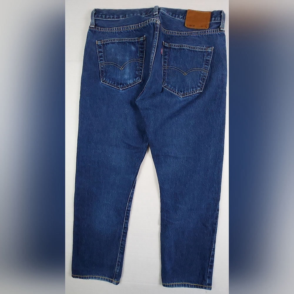 Levis 501 ST Premium Selvedge Jeans Mens 34x30 (34x27.5) Blue Denim Slim Taper